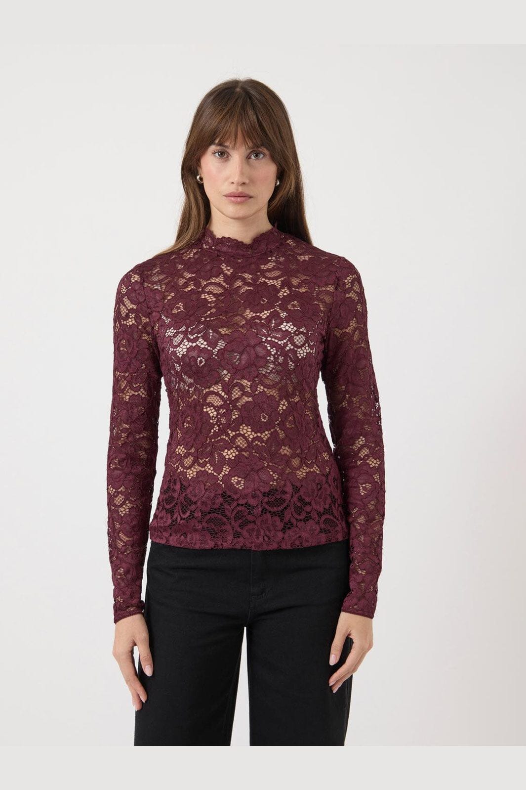 Y.A.S - Yaslacey Ls Lace Top - 4961139 Port Royale