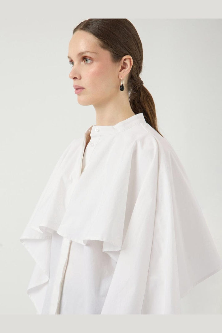 YAS - Yaslau Ls Cape Shirt - 5154671 Star White
