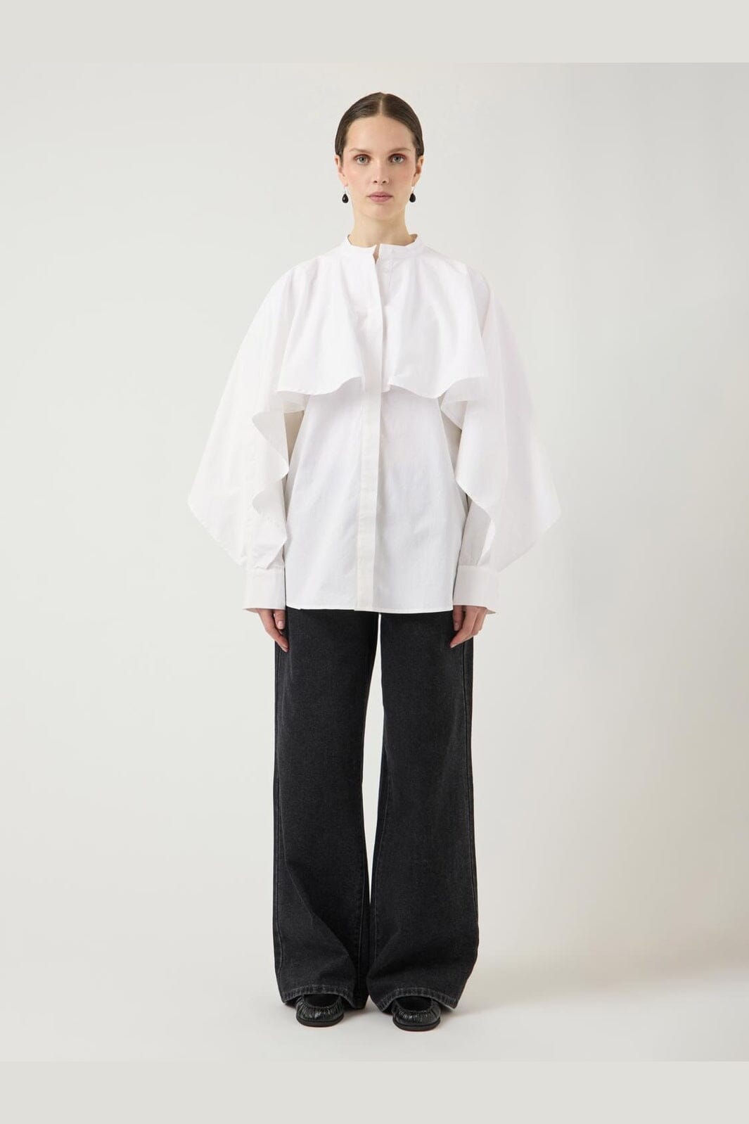 YAS - Yaslau Ls Cape Shirt - 5154671 Star White