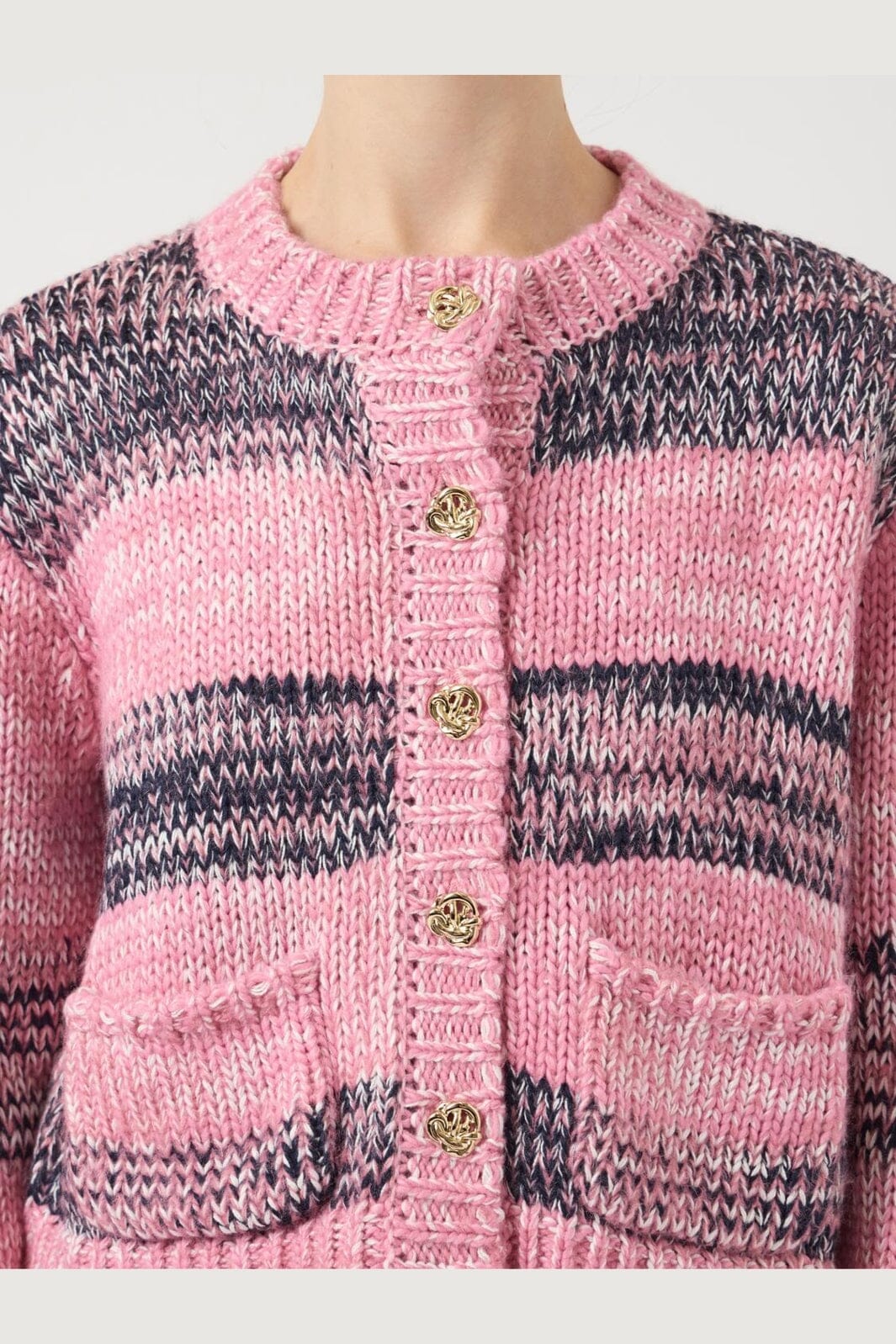 YAS - Yasmayla Ls Knit Cardigan - 4946183 Moonlite Mauve Mayla Stripes