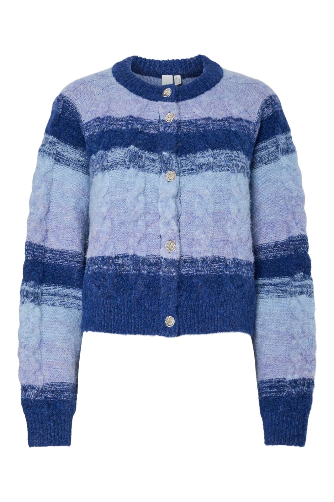 YAS - Yasmegano Ls Knit Short Cardigan - 4827614 Dazzling Blue Vista Blue+Clear Sky