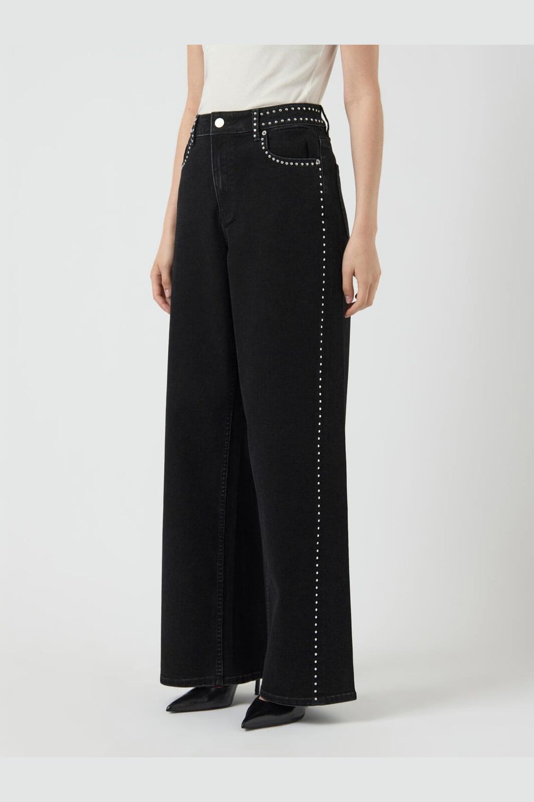 Y.A.S - Yasnoelle Studded Jeans - 4931525 Dark Grey Denim