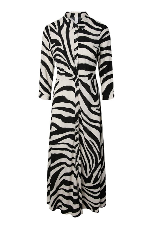 YAS - Yassavanna Long Shirt Dress - 4844009 Birch Zebra Print Kjoler 