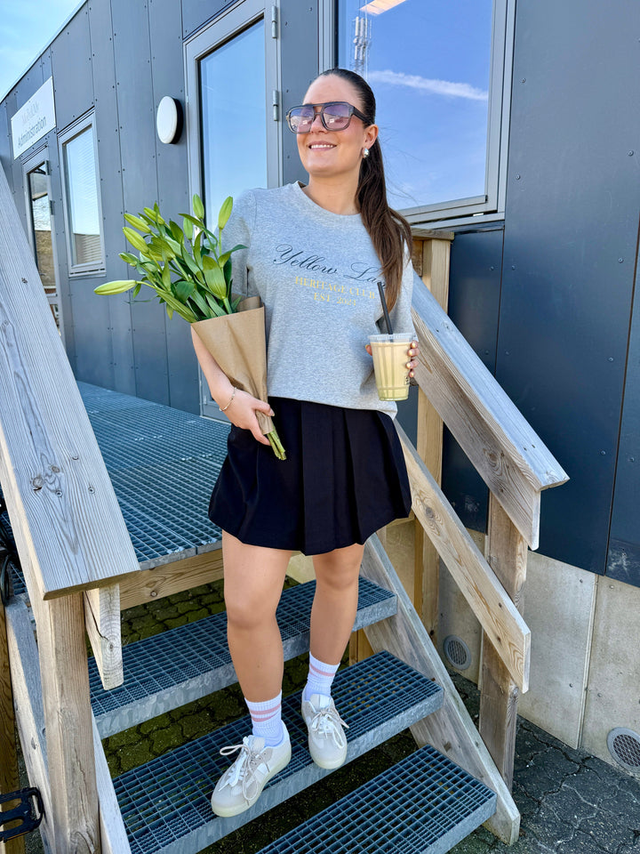 Yellow Lane - Varsity Tee 165589 - 133 - Grey Melange T-shirts 